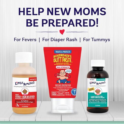 Little Remedies New Baby Essentials Kit, 6-in-1 Bundle for Newborns | Baby Care Set, Newborn Essentials, Saline Nasal Spray, Diaper Rash Cream, Gas Relief Drops, Gripe Water, Baby Pain Reliever in Kuwait
