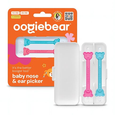 oogiebear Baby Nose Cleaner & Ear Wax Removal Tool - Safe Booger & Earwax Removal for Newborns, Infants, Toddlers - Dual-Ended - Essential Baby Stuff in Kuwait