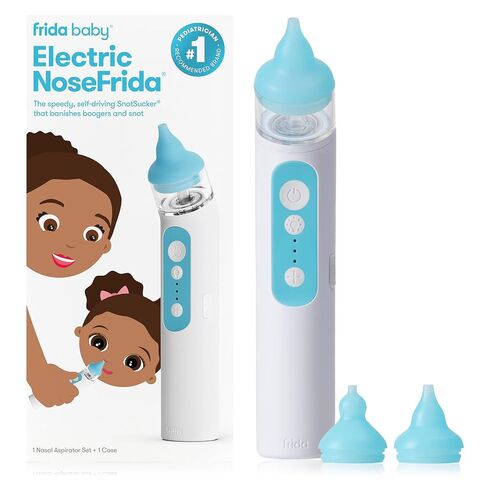 Frida Baby Electric NoseFrida Nasal Aspirator for Baby, Nose Sucker for Baby & Toddler, Upgraded Nasal Aspirator for Congestion + Allergy Relief with 3 Suction Levels, 2 Silicone Tips, USB in Kuwait