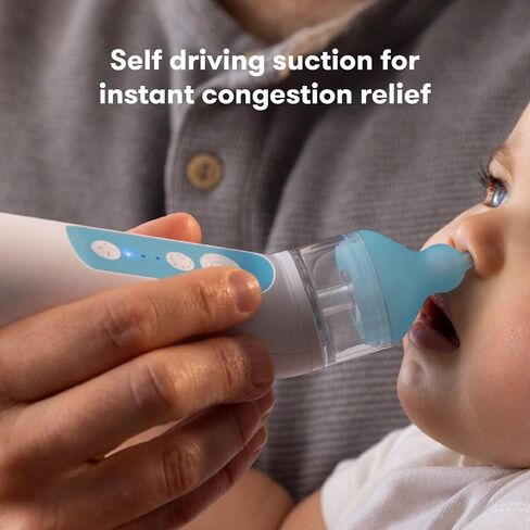 Frida Baby Electric NoseFrida Nasal Aspirator for Baby, Nose Sucker for Baby & Toddler, Upgraded Nasal Aspirator for Congestion + Allergy Relief with 3 Suction Levels, 2 Silicone Tips, USB in Kuwait