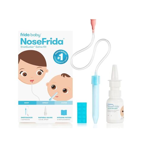 Frida Baby NoseFrida SnotSucker for Baby, Nasal Aspirator for Baby, Nose Sucker Baby Nasal Aspirator & 4 Hygiene Filters to Help Baby Breathe Easy in Kuwait