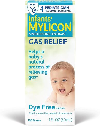 MYLICON Infants Gas Relief Drops for Infants and Babies, Dye Free Formula, 1 Fluid Ounce in Kuwait