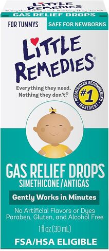 Little Remedies Newborn Gas Relief Drops, Natural Berry, 1 Fl Oz | Relieves Discomfort From Gas, Baby Medicine with No Artificial Flavors or Dyes, Gentle, Simethicone in Kuwait