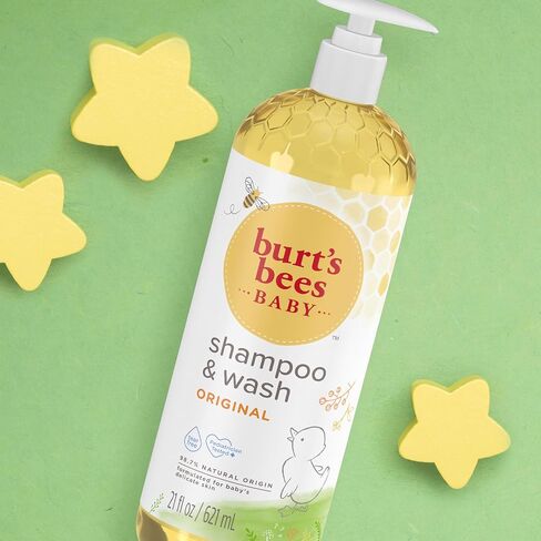 Baby Shampoo & Wash, Burt's Bees Tear Free Soap, Baby Care, Original, 21 Ounce (Packaging May Vary) in Kuwait