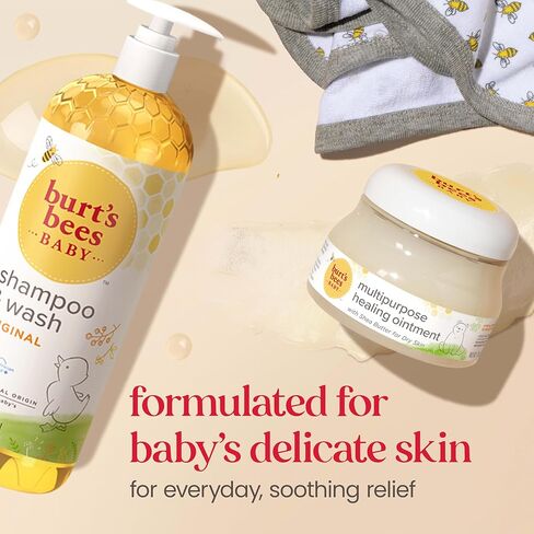 Baby Shampoo & Wash, Burt's Bees Tear Free Soap, Baby Care, Original, 21 Ounce (Packaging May Vary) in Kuwait