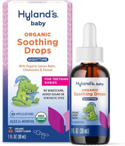 Hyland’s Oral Soothing Gel Combo Pack - .53 oz, 2-Count, Organic Cherry Flavor - Soothing Daytime and Nighttime Support for Teething & Oral Discomfort in Kuwait