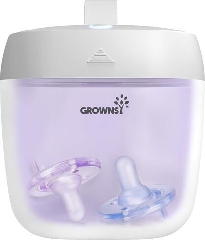 GROWNSY Pacifier Sanitizer Portable, UV Light Sanitizer on The Go for Baby, USB Charging Sanitizer Case, Mini Pacifier Sanitizer 99.99% Cleaned in 59 Seconds (White) in Kuwait