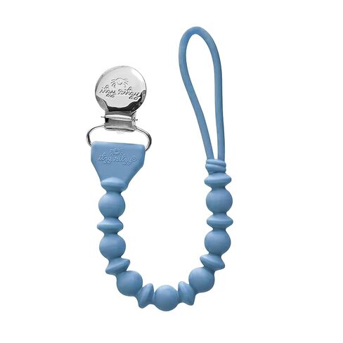 Itzy Ritzy Silicone Pacifier Clip – 100% Food Grade Silicone Pacifier Strap with Clip Keeps Pacifiers, Teethers & Small Toys in Place – Features One-Piece Design & Cord (Toast) in Kuwait