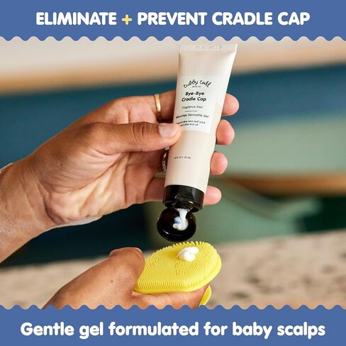 TUBBY TODD Cradle Cap Baby Hair Treatment Kit | Includes Bye-Bye Cradle Cap Gel, Cradle Cap Silicone Brush, & 3.5 oz All Over Ointment, Gentle for Babies’ Sensitive Skin in Kuwait