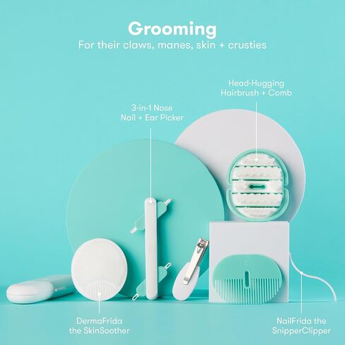 Frida Baby Ultimate Baby Kit, 10 piece New Born Essentials Gift Set Includes Wellness Sick Day, Gas Relief, Grooming Tools & Teething Toys in Kuwait