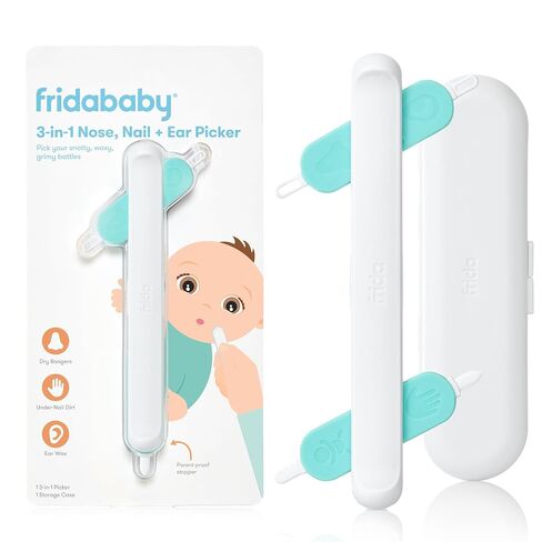 Frida Baby 3-in-1 Nose, Nail + Ear Picker by Frida Baby the Makers of NoseFrida the SnotSucker, Safely Clean Baby's Boogers, Ear Wax & More in Kuwait