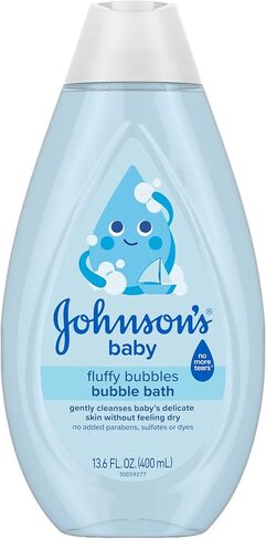 Johnson's Baby Fluffy Bubbles Bubble Bath, No More Tears, Gently Cleanses Delicate Skin Without Feeling Dry, Hypoallergenic, No Added Parabens, Sulfates & Dyes, 13.6 fl. oz in Kuwait