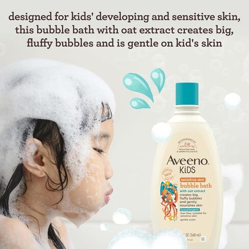 Aveeno Kids Bubble Bath Sensitive Skin 19.2 Ounce in Saudi Arabia