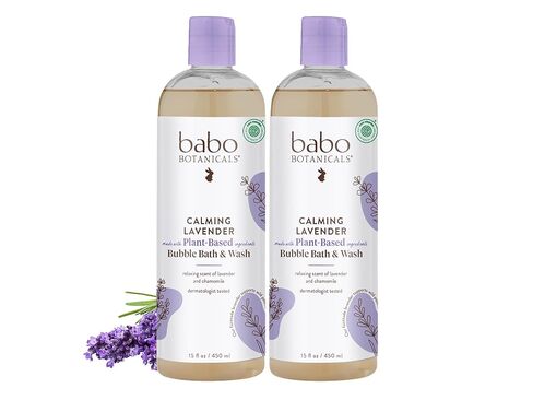 BABO Botanicals Calming Lavender 2-in-1 Bubble Bath & Wash - Relaxing Chamomile & Lavender - EWG Verified- Vegan- for All Ages- Scented with Lavender Essential Oil in Kuwait