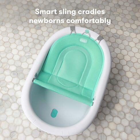 Frida Baby 4-in-1 Grow-with-Me Baby Bathtub, Baby Tub for Newborns to Toddler with Removable Bath Seat & Backrest for Bath Support in Tub in Kuwait