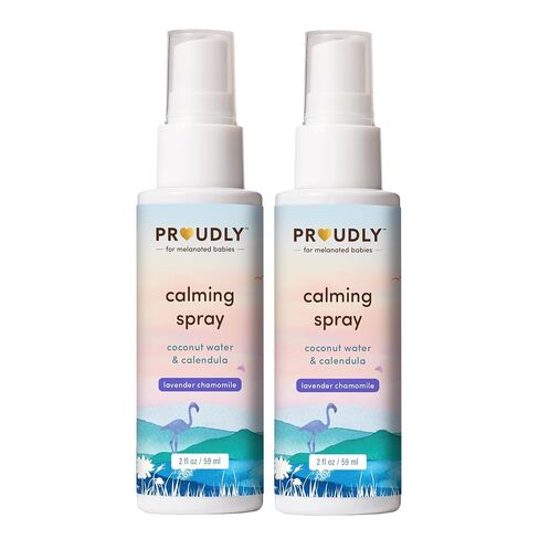PROUDLY Baby Calming Spray with Lavender & Chamomile Essential Oils — Bedtime Sleep Mist for Newborns, Infants & Toddlers, Room, Linen & Skin Spray, No Synthetic Fragrance, 2-Pack (2 oz) in Kuwait