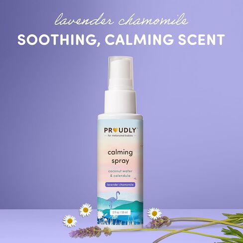PROUDLY Baby Calming Spray with Lavender & Chamomile Essential Oils — Bedtime Sleep Mist for Newborns, Infants & Toddlers, Room, Linen & Skin Spray, No Synthetic Fragrance, 2-Pack (2 oz) in Kuwait