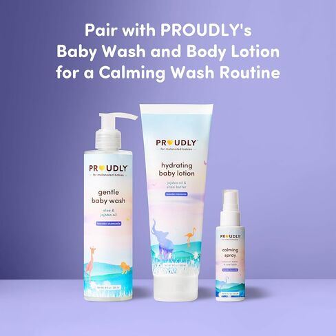 PROUDLY Baby Calming Spray with Lavender & Chamomile Essential Oils — Bedtime Sleep Mist for Newborns, Infants & Toddlers, Room, Linen & Skin Spray, No Synthetic Fragrance, 2-Pack (2 oz) in Kuwait
