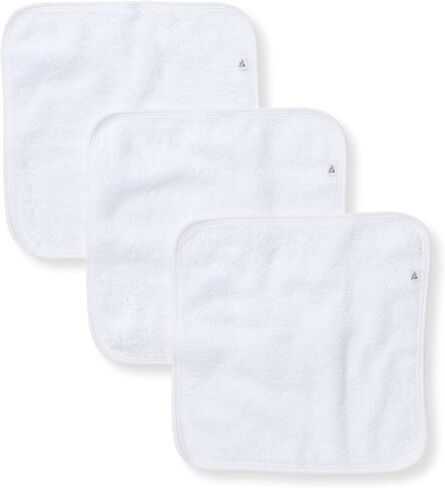 Burt's Bees Baby Infant Washcloths, 100% Organic Cotton 9x9 in, 3-Pack | Soft, gentle knit terry 100% organic cotton wash cloths are the perfect bath time essential in Kuwait