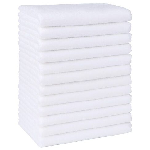 HOMEXCEL Baby Washcloths 24 Pack-Microfiber Coral Fleece Baby Bath Face Towel 7 x 9 Inch Extra Absorbent and Soft Burp Cloth and Wash Cloths for Newborn-Infants and Toddlers-Gentle On Sensitive Skin in Kuwait
