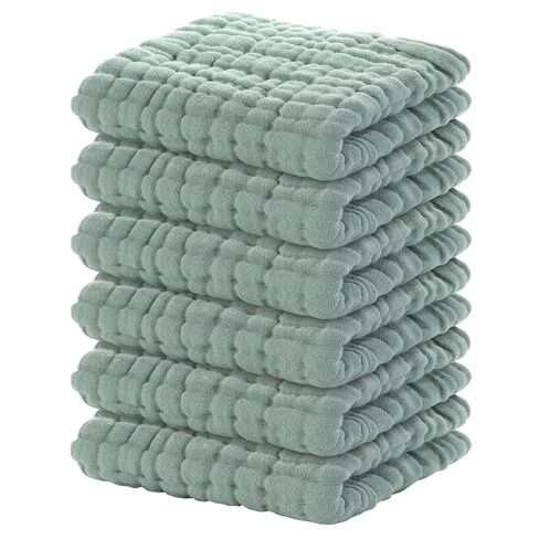 Yoofoss Muslin Baby Washcloths 100% Organic Cotton Face Towels 6 Pack Wash Cloths for Baby 12x12in Soft and Absorbent Baby Wipes (Gradient Pink) in Kuwait