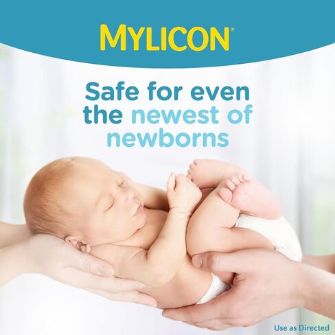MYLICON Gas Relief Drops for Infants and Babies, Dye Free Formula, 1 Fluid Ounce (Updated Syringe) in Kuwait