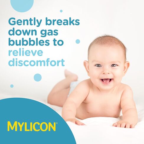 MYLICON Gas Relief Drops for Infants and Babies, Dye Free Formula, 1 Fluid Ounce (Updated Syringe) in Kuwait