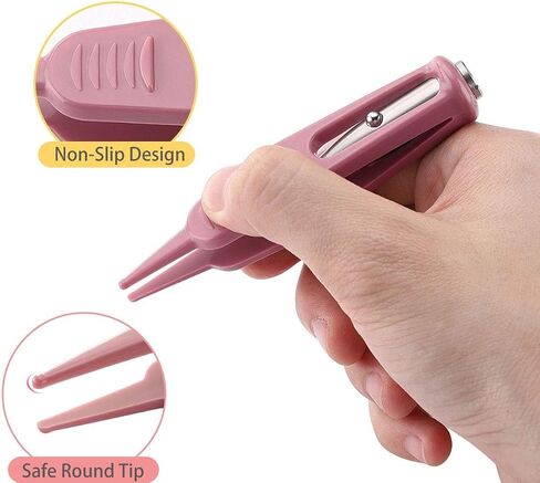 Infant Nose Cleaning Tweezer with LED Light Round-Head Safe and Effective Clip Care Ear Nose Navel Clean Tool Nipper Plier Pincet Forceps for Relieves Stuffy Nose in Kuwait