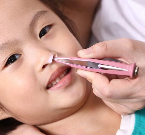 Infant Nose Cleaning Tweezer with LED Light Round-Head Safe and Effective Clip Care Ear Nose Navel Clean Tool Nipper Plier Pincet Forceps for Relieves Stuffy Nose in Kuwait