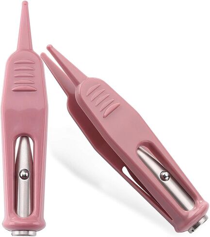 Infant Nose Cleaning Tweezer with LED Light Round-Head Safe and Effective Clip Care Ear Nose Navel Clean Tool Nipper Plier Pincet Forceps for Relieves Stuffy Nose in Kuwait