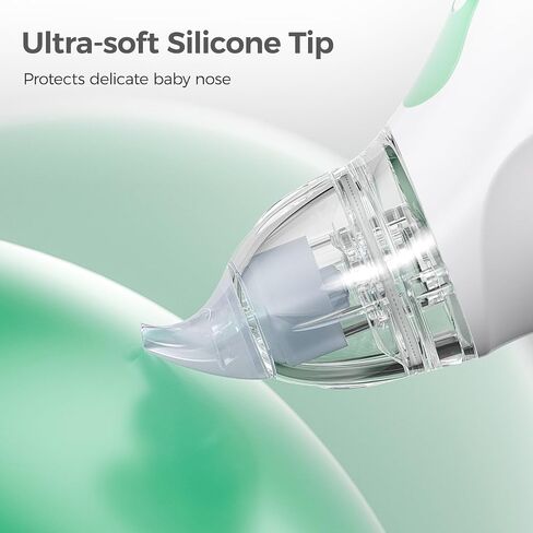Momcozy Electric Nasal Aspirator for Baby, 3 Levels, Light and Music,Portable Electric Nose Sucker for Gentle Clearing, Soft Silicone Tips, Baby Nasal Aspirator for Registry Gift in Kuwait