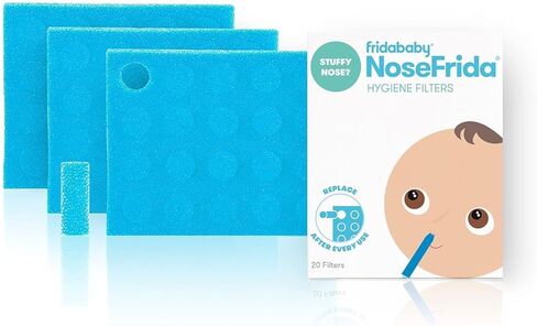 Frida Baby Nasal Aspirator Original 20 NoseFrida Filter Refills, Replacement Filters, Hygiene Filters for NoseFrida The Snotsucker, BPA Free, Latex Free in Kuwait
