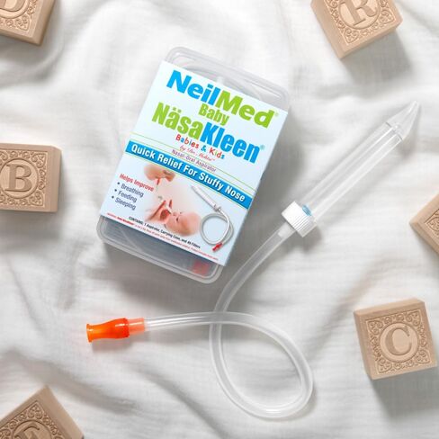 NeilMed Baby NasaKleen Nasal-Oral Aspirator with 49 Hygiene Filters and a Convenient Storage Travel Case in Kuwait