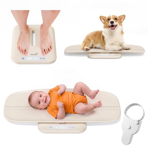 Baby Scale, Multifunctional Baby Weight Scale, Pet Scale for Puppy, Cat, Adult Scale Up to 330lbs, Accurate Digital Scale with Hold Function, 27-inch Height Measurement, 5 Units, LED Screen in Kuwait