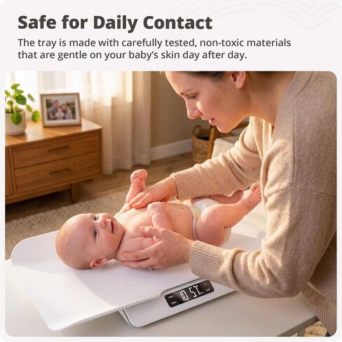 Greater Goods Medical-Grade Baby Scale, FDA Class I Device, 0.1oz Precision | Digital Newborn Scale with Removable Tray, Two-in-One Design, Skin Contact Tested, Baby App with Growth Charts, 66lb Capacity in Kuwait