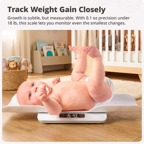 Greater Goods Medical-Grade Baby Scale, FDA Class I Device, 0.1oz Precision | Digital Newborn Scale with Removable Tray, Two-in-One Design, Skin Contact Tested, Baby App with Growth Charts, 66lb Capacity in Kuwait