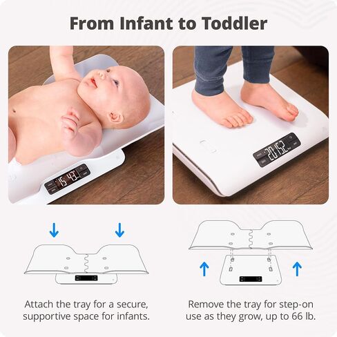 Greater Goods Medical-Grade Baby Scale, FDA Class I Device, 0.1oz Precision | Digital Newborn Scale with Removable Tray, Two-in-One Design, Skin Contact Tested, Baby App with Growth Charts, 66lb Capacity in Kuwait
