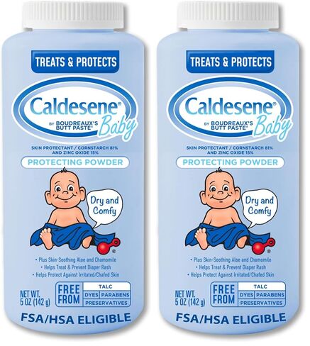 Caldesene Dry & Comfy Baby Powder with Zinc Oxide & Cornstarch, 5 Oz in Kuwait