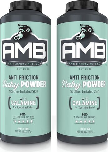 Anti Monkey Butt Baby Powder - Talc-Free Cornstarch Powder with Calamine for Diaper Rash Prevention & Moisture Control - Hypoallergenic Anti-Chafing & Itch Relief for Sensitive Skin - 8 oz (2 Pack) in Kuwait