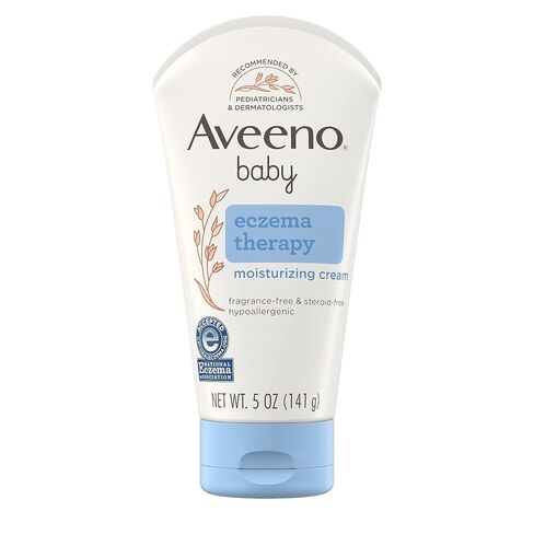 Aveeno Baby Eczema Therapy Moisturizing Cream, Natural Colloidal Oatmeal & Vitamin B5, Baby Cream for Dry, Itchy, Irritated Skin Due to Eczema, Paraben- & Steroid-Free, 12 fl. oz in Kuwait
