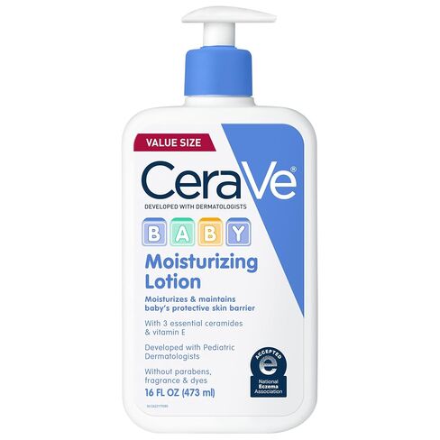 CeraVe Baby Lotion, Gentle Baby Skin Care with Ceramides, Niacinamide & Vitamin E, Fragrance, Paraben, Dye & Phthalates Free, Lightweight Moisturizer, 16 Ounce in Kuwait