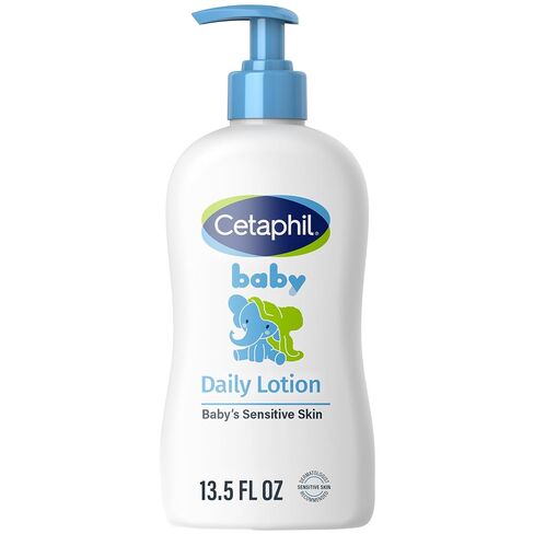 Cetaphil Baby Daily Lotion Organic Calendula Sensitive Skin 13.5 oz | Paraben & mineral oil free, Vitamin E, sweet almond oil, dermatologist tested, gentle for newborns & eczema-prone skin in Kuwait