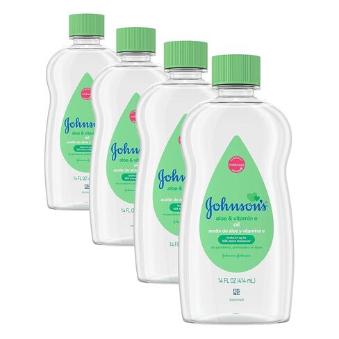 Johnson's Baby Oil, Mineral Oil Enriched with Aloe Vera and Vitamin E, 20 fl. oz in Kuwait