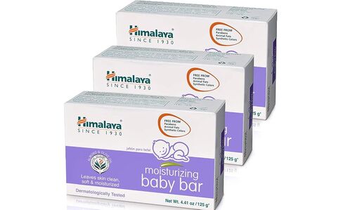 Himalaya Moisturizing Baby Bar, Mild and Moisturizing Bar Soap for Baby, 4.41 oz, 3 Pack in Kuwait