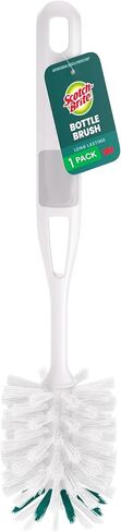 Scotch-Brite Glass and Water Bottle Brush, Long-Lasting, Safe on Glassware, Shaker Bottles, Food Processors, & More, Non-Slip Handle, Durable, Reusable, Clean in Top Rack of Your Dishwasher in Kuwait