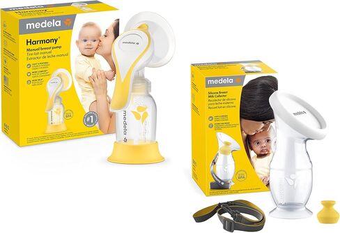 Medela Harmony Manual Breast Pump with Colostrum Collection and Feeding Kit, 4-in-1 Solution, Collect, Store, Feed, and Pump, Includes Colostrum Collectors and Feeding Syringes in Kuwait