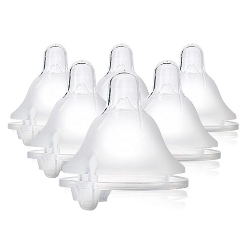 Evenflo Feeding Balance + Wide Neck BPA-Free Silicone Medium Flow Baby Bottle Nipple - 3 Months+, 6ct in Kuwait