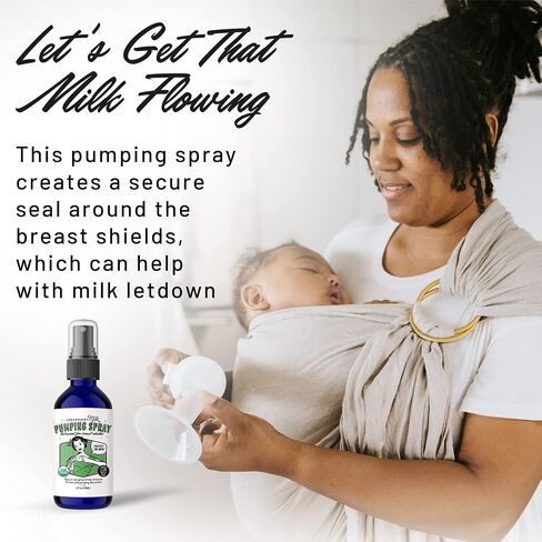 Legendairy Milk Organic Pumping Spray, Lanolin-Free Breast Lubricant, 4 oz | USDA Organic pumping spray with oconut and olive oils reduces friction between skin and pump flanges for smoother pumping. in Kuwait
