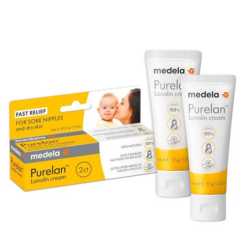Medela Purelan Lanolin Nipple Cream, Fast Relief for Sore Nipples & Dry Skin During Breastfeeding, Safe for Breastfeeding Baby, Natural, Hypoallergenic, Fragrance-Free, 37g in Kuwait