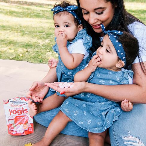 Happy Baby Organics Yogis Freeze-Dried Yogurt & Fruit Snacks, 3 Flavor Variety Pack, 1 Ounce (Pack of 3) in Kuwait